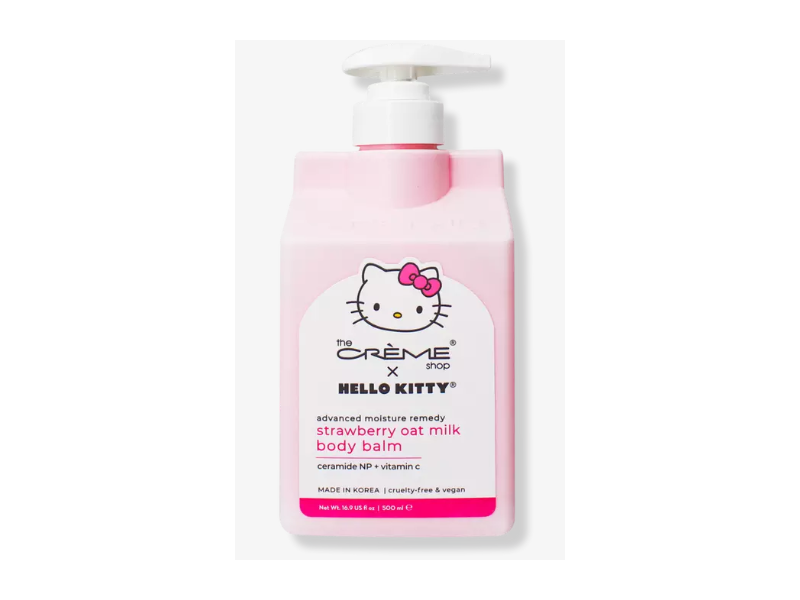 Hello Kitty Body Balm, Strawberry Oat Milk, 16.9 fl oz/500 mL