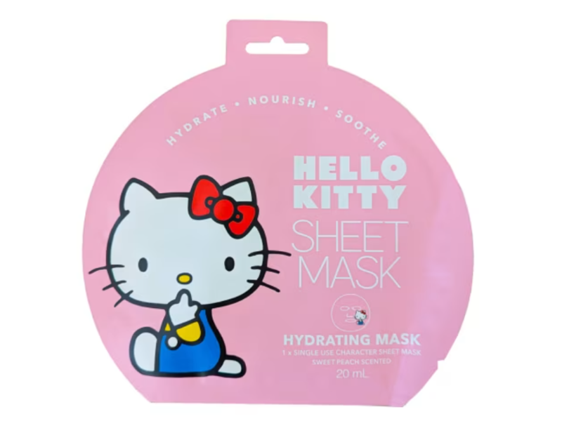 Hello Kitty Hydrating Sheet Mask, Sweet Peach Scented, 20 mL, 1 Count