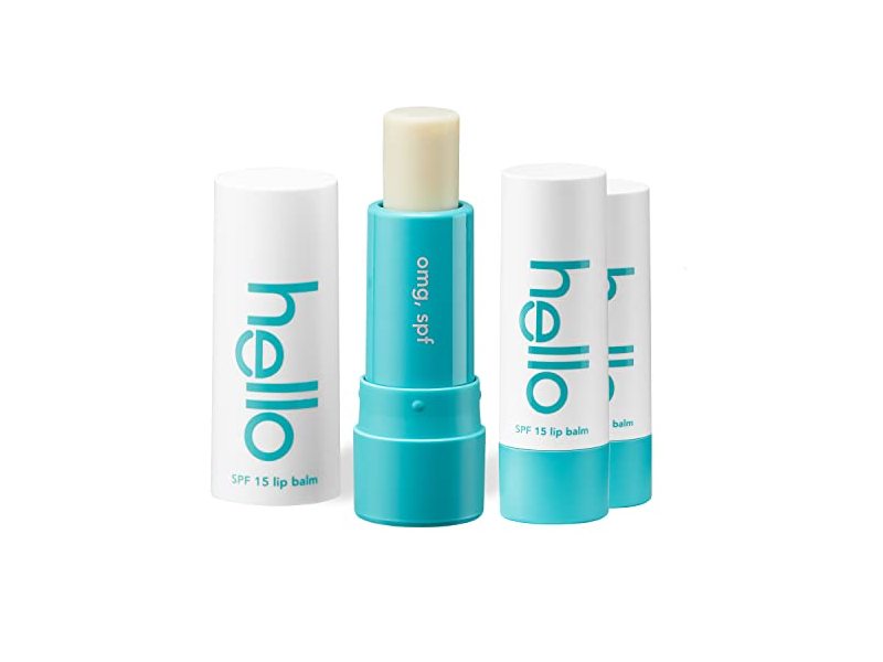 Hello Lip Balm, Sweet Mint, SPF 15, 0.15 oz, Pack Of 3