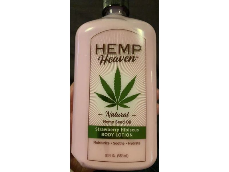 Hemp Heaven Natural Body Lotion, Hemp Seed Oil & Strawberry Hibiscus, 18 fl oz/532 mL