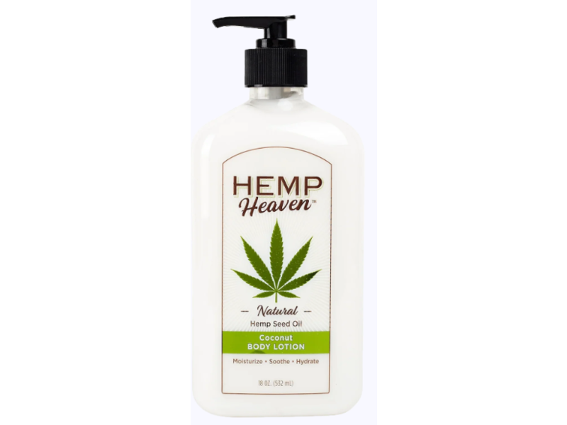 Hemp Heaven Natural Coconut Body Lotion, Hemp Seed Oil, 18 fl oz/532 mL