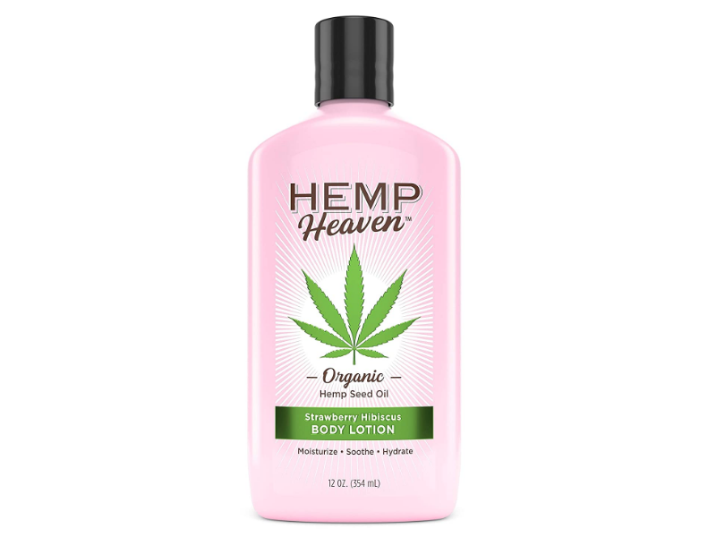 Hemp Heaven Organic Hemp Seed Oil Body Lotion, Strawberry Hibiscus, 12 oz/354 mL