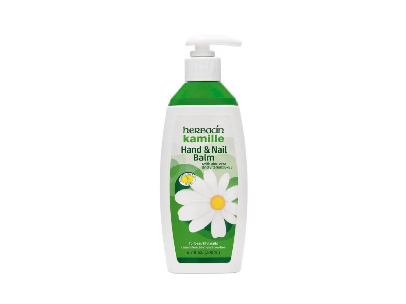 Herbacin Kamille Hand & Nail Balm, Aloe vera & Viamins E + B5, 6.7 fl oz/200 mL