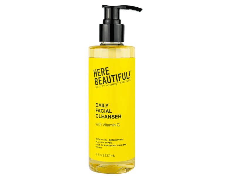 Here Beautiful Daily Facial Cleanser, Vitamin C, 8 fl oz/237 mL