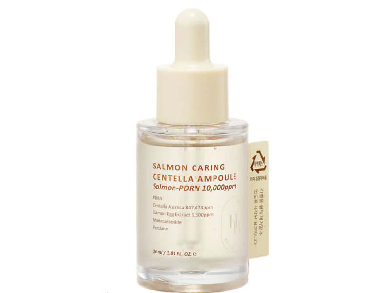 Heveblue Salmon Caring Centella Ampoule, Salmon-PDRN, 1.01 fl oz/30 mL