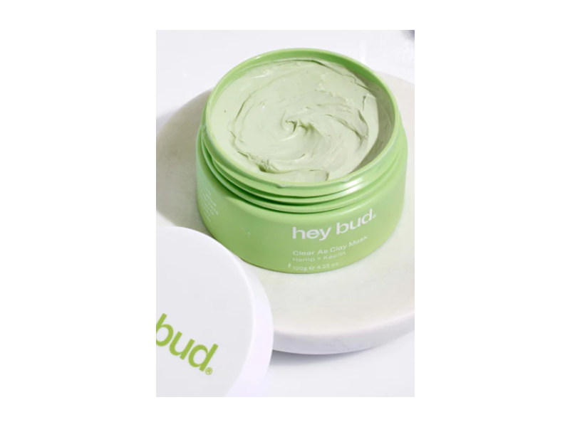 Hey Bud Clear As Clay Hemp Clay Mask, 4.23 oz/120 g