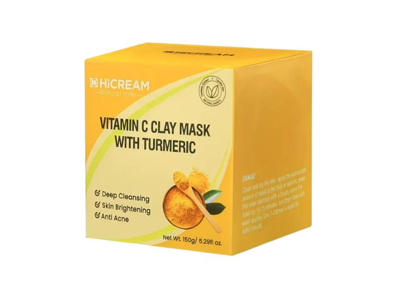 Hicream Vitamin C Clay Mask, Turmeric, 5.29 fl oz/150 g