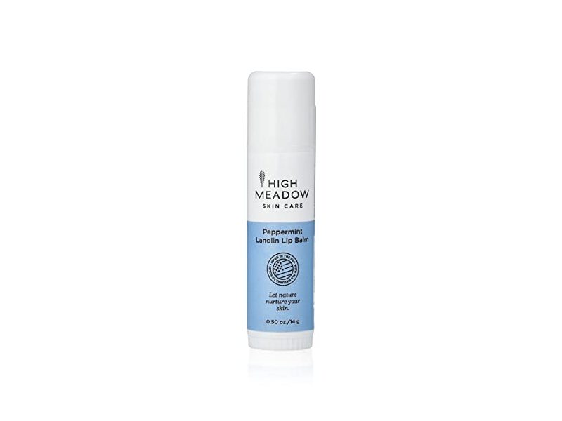 High Meadow Lip Balm, Peppermint Lanolin, 0.50 oz/14 g