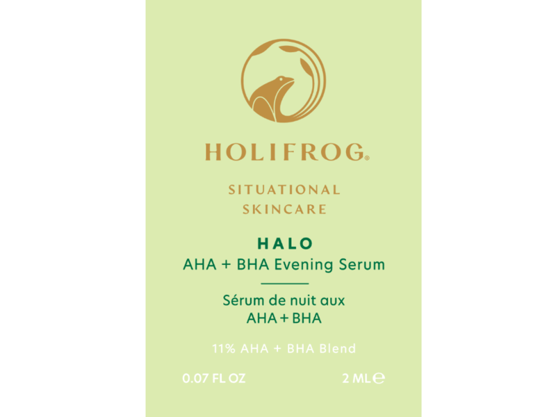 Holifrog Halo AHA + BHA Evening Serum, 0.07 fl oz/2 mL