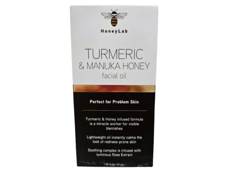 Honey Lab Facial Oil, Turmeric & Manuka Honey, 1.75 fl oz/52 mL