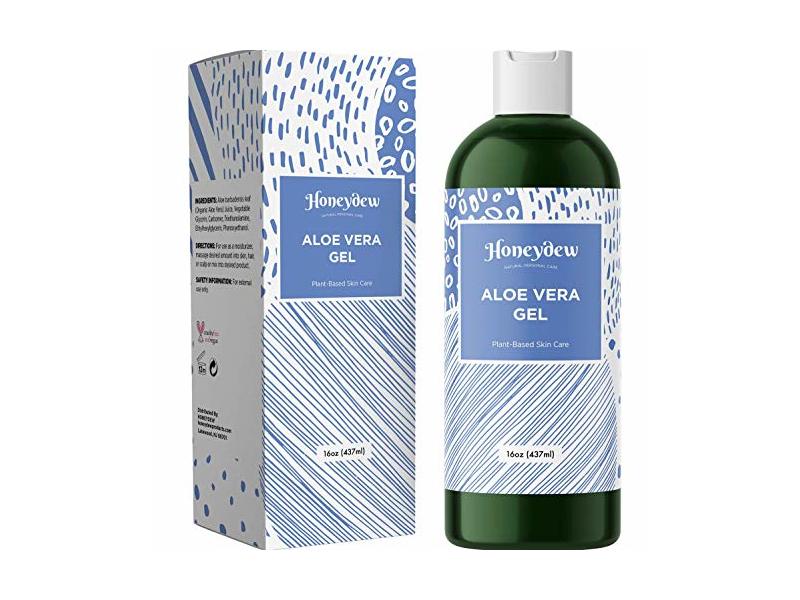 Honeydew Pure Aloe Vera Gel Plant Based Sun Care Moisturizer, Unscented, 16 oz/437 ml