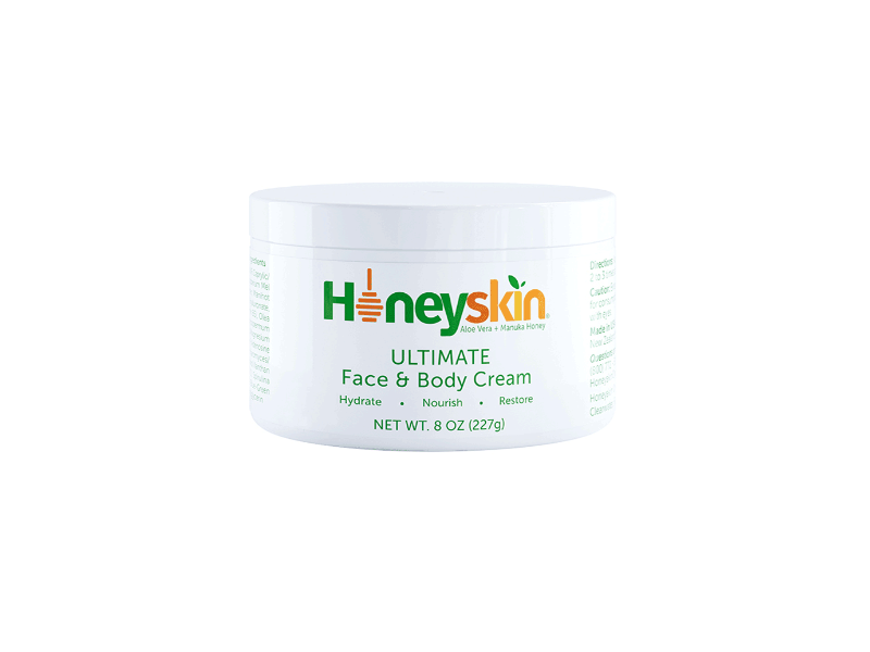 HoneySkin Ultimate Face & Body Cream, Aloe Vera + Manuka Honey, 8 oz/227 g
