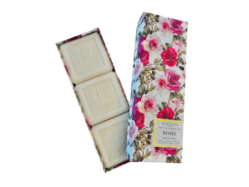Hopificio Triple Milled Soap, Roses, 5.2 oz/450 g, Pack Of 3