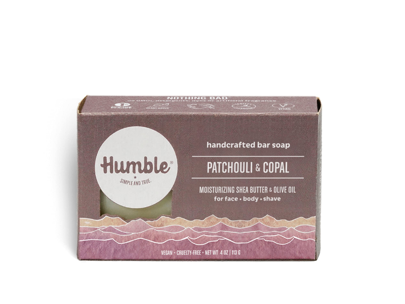 Humble Handcrafted Bar Soap, Patchouli & Copal, 4 oz/113 g