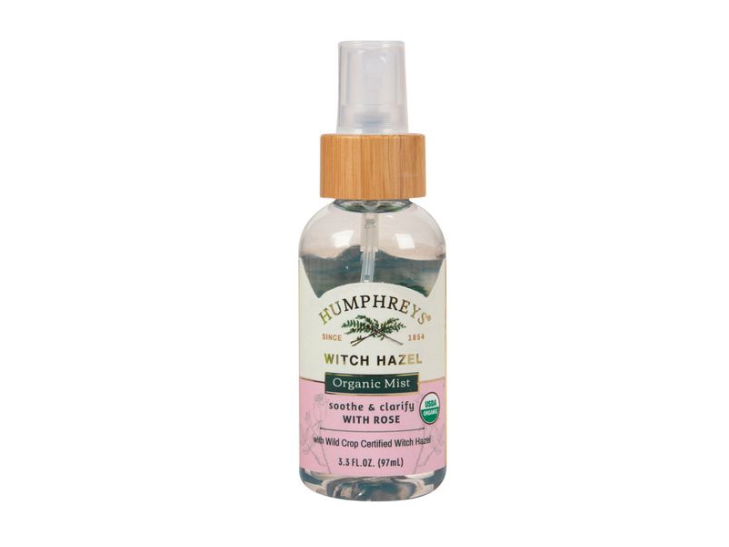 Humphrey's Witch Hazel Organic Mist, Soothe & Clarify With Rose, 3.3 fl oz/97 mL