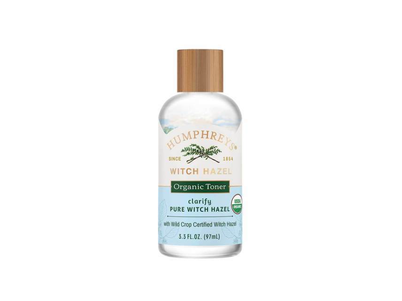 Humphreys Organic Toner, Wild Crop Certified Witch Hazel, 3.3 fl oz/97 mL