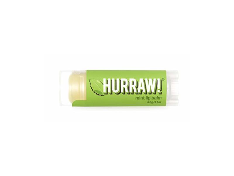 Hurraw! Lip Balm, Mint, 1.7 oz/4.8 g