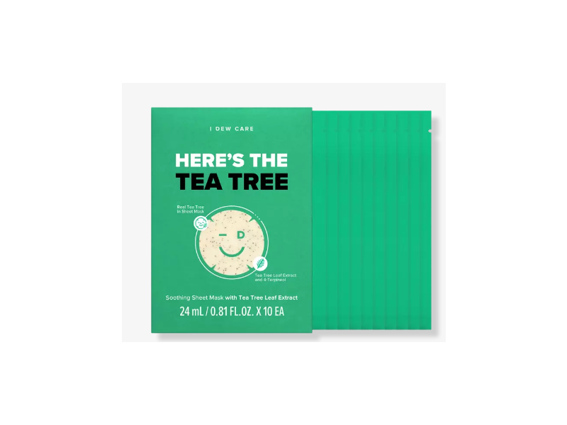 I Dew Care Here's The Tea Tree Sheet Mask, 0.81 fl oz/24 mL