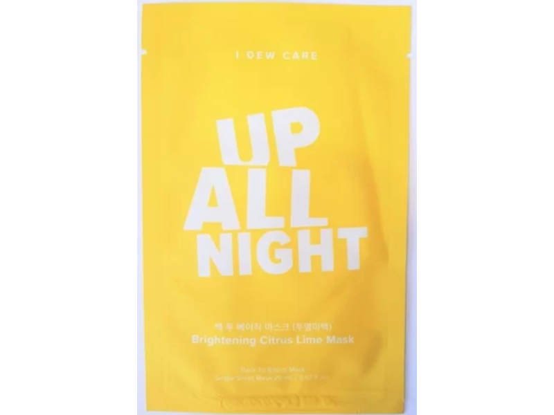 I Dew care Up All Night Brightening Mask, Citrus Lime, 0.67 fl oz/20 mL