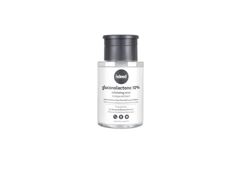 Indeed Exfoliating Toner,Gluconolactone 10%, 5.0 fl oz/150 mL