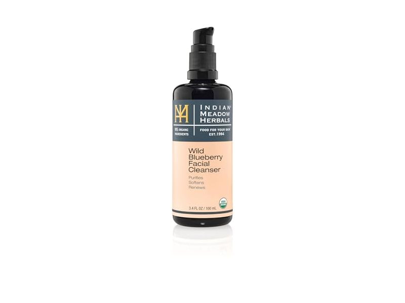 Indian Meadow Herbals Facial Cleanser, Wild Blueberry, 1.7 fl oz/50 mL
