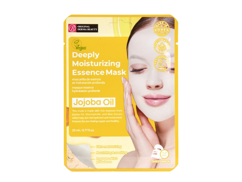 Innerest Beauty Original Derma Beauty Deeply Moisturizing Essence Mask, Jojoba Oil, 0.77 fl oz/23 mL