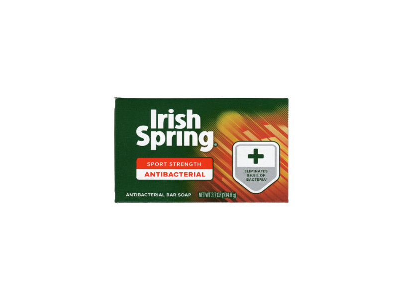 Irish Spring Aport Strength Antibacterial Bar Soap, 3.7 oz/104.8 g