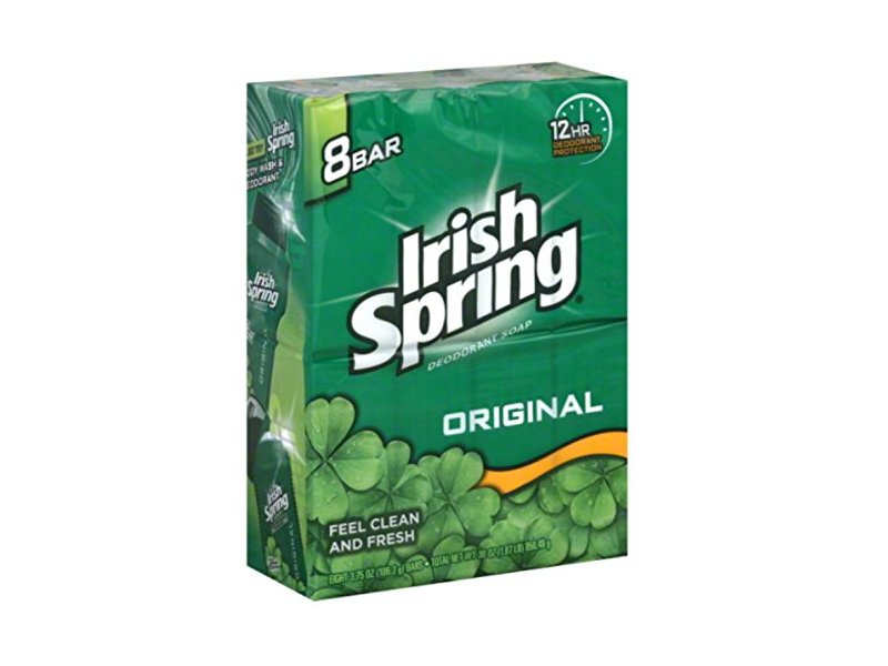 Irish Spring Deodorant Bar Soap Original, 3.75 oz bars, 8 ea (Pack of 4)