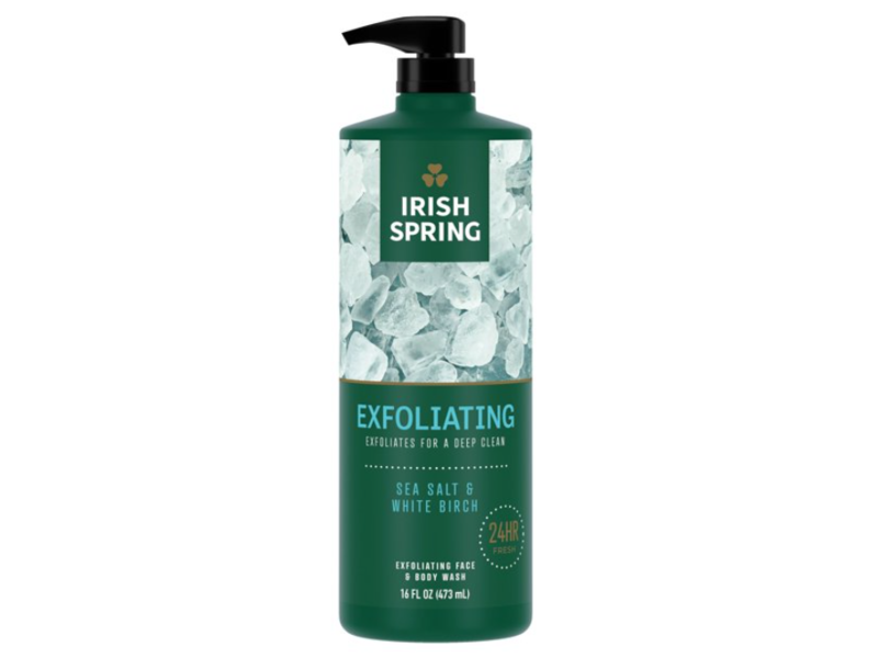 Irish Spring Exfoliating, Sea Salt & White Birch, 16 fl oz/473 mL