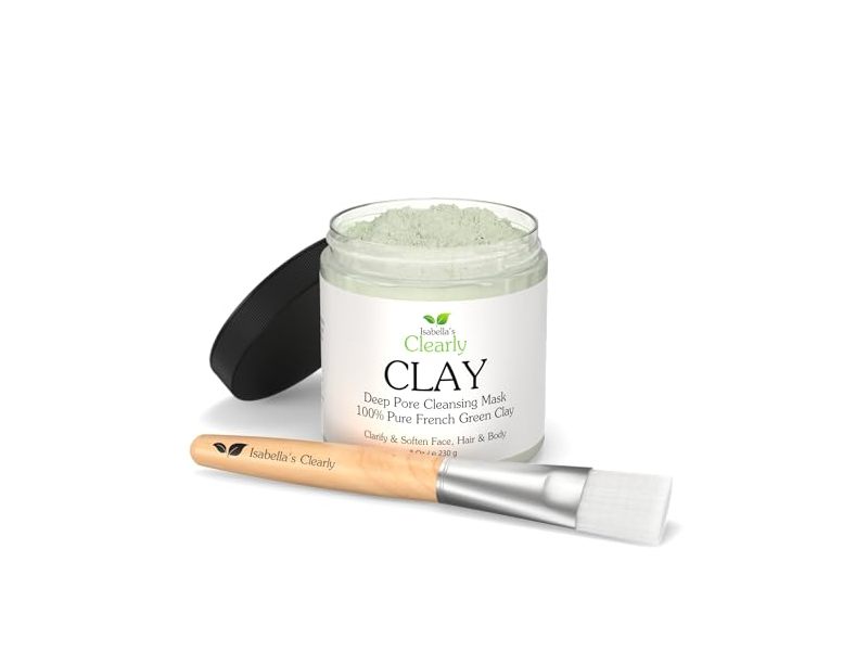 Isabella's Clearly Clay Pore Cleansing Mask, 8 oz/230 g