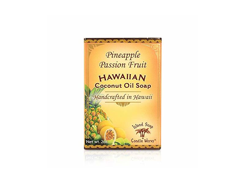 Island Soap & Candle Works Handcrafted Coconut Oil Soap, Pineapple Passion Fruit, 2 oz