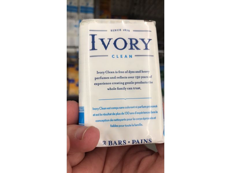 Ivory Clean Bar Soap, 2 count