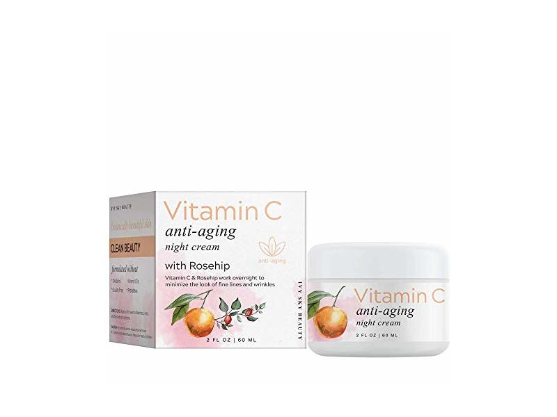 Ivy Sky Beauty Vitamin C AntiAging Night Cream with Rosehip 2oz / 60ml