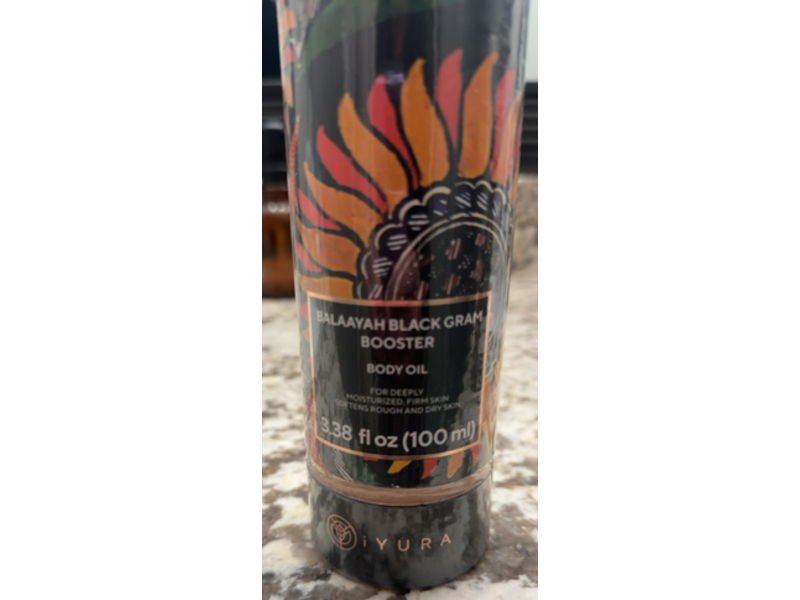 Iyura Balaayah Black Gram Booster Body Oil, 3.38 fl oz/100 mL