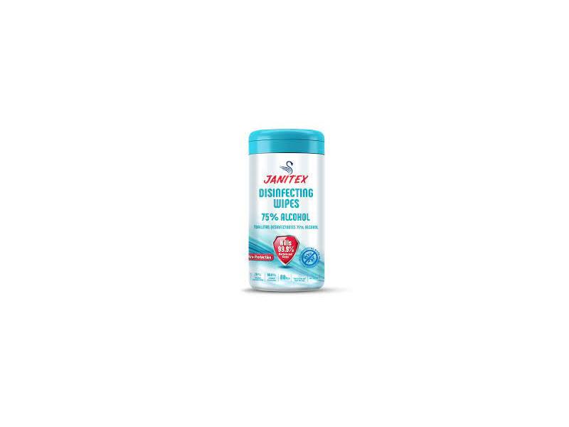 Janitex Disinfecting Alcohol wipes, 75% Alcohol, 80 Count