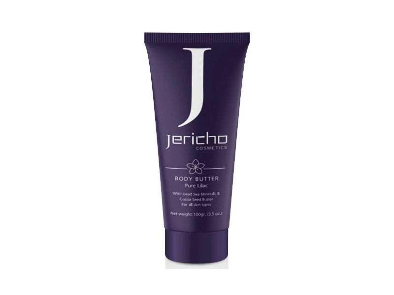 Jericho Cosmetics Body Butter, Pure Lilac, Dead Sea Minerals & Cocoa Seed Butter, 3.5 oz/100 g