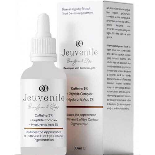 Caffeine %5 + Peptide Complex + Hyaluronic Acid %1 Göz Altı Torbası Ve Morluk Serumu