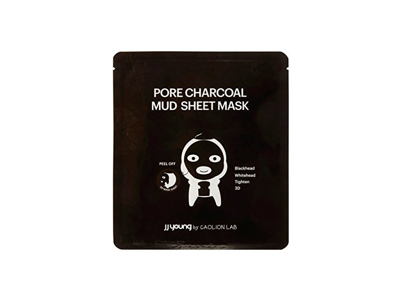 JJ Young Pore Charcoal Mud Sheet Mask - Enhances Skin Elasticity - 0.85 oz.