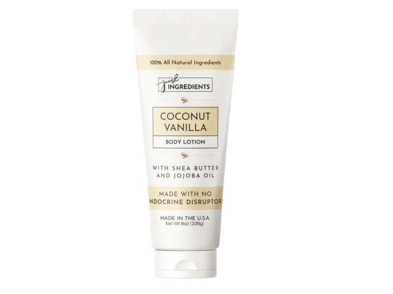 Just Ingredients Coconut Vanilla Body Lotion, Shea Butter & Jojoba Oil, 8 oz/226 g