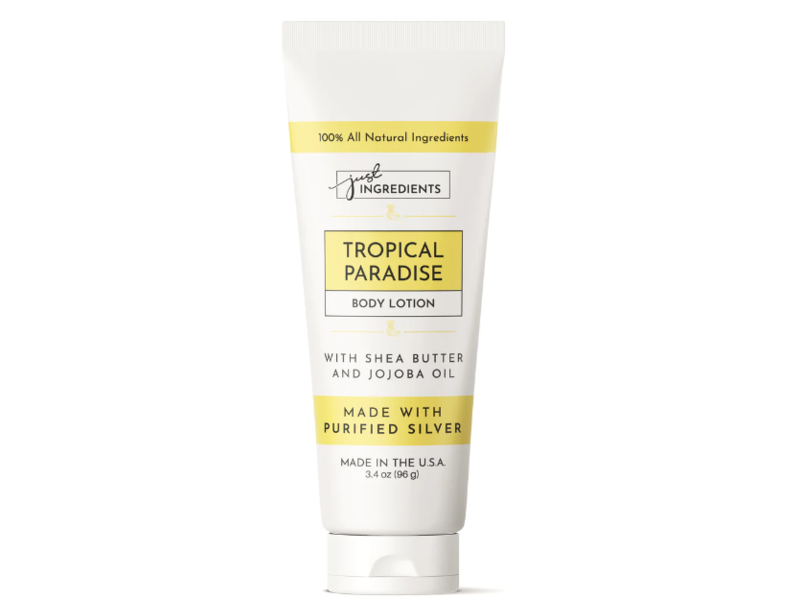 Just Ingredients Tropical Paradise Body Lotion, Shea Butter & Jojoba Oil, 3.4 oz/96 g
