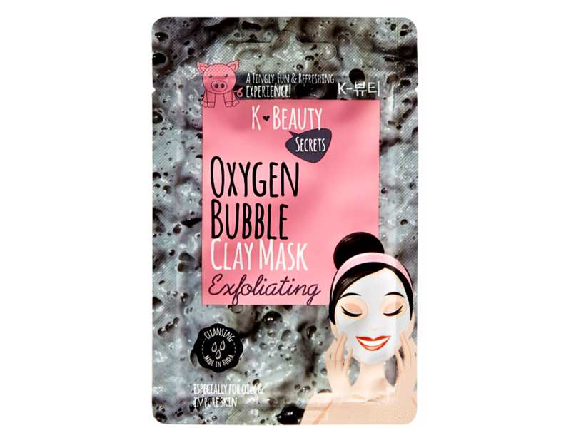 K-Beauty Secrets Oxygen Bubble Exfoliating Clay Mask, 0.52 fl oz/15 g