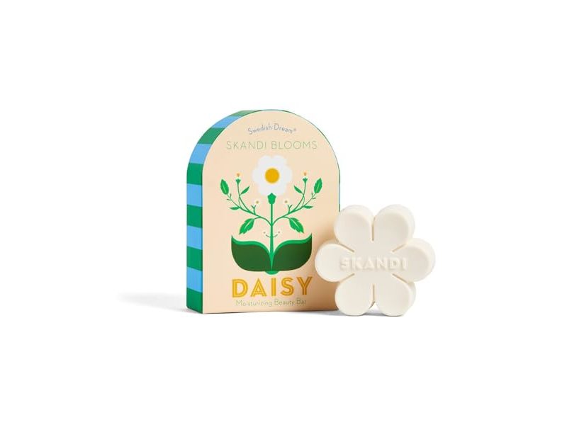 Kalastyle Swedish Dream Skandi Blooms Moisturizing Beauty Bar, Daisy, 4.23 oz/120 g