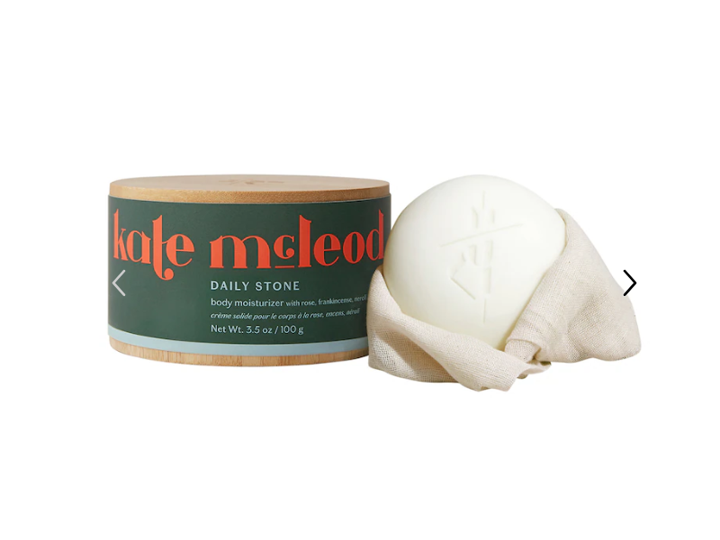 Kate Mcleod Center Stone Body Moisturizer, Rose, 3.5 oz/100 g