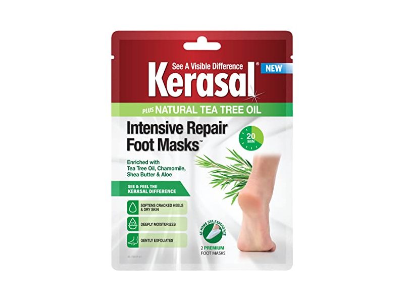 Kerasal Intensive Repair Foot Masks, Natural Tea Tree Oil, 2 Counts