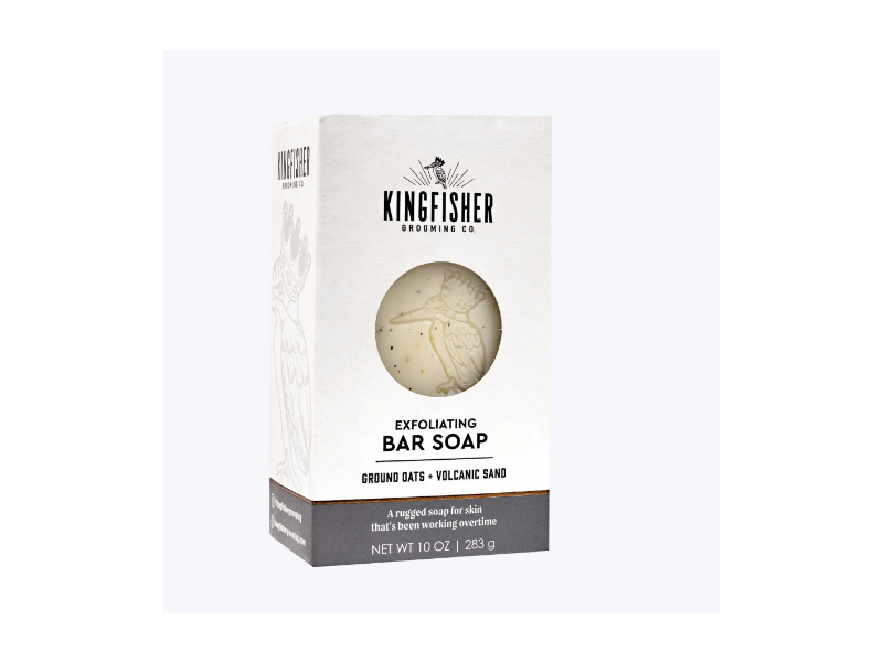 Kingfisher Exfoliating Bar Soap, Ground Oats + Volcanic Sand, 10 oz/283 g