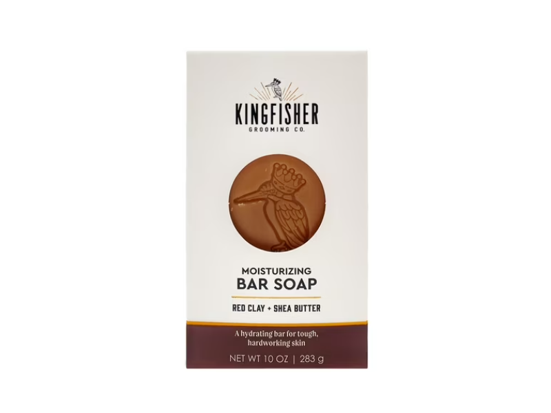 Kingfisher Moisturizing Bar Soap, Red Clay + Shea Butter, 10 oz/283 g