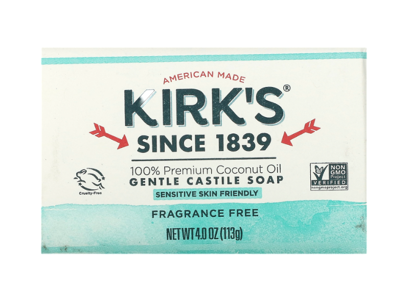 Kirk's Gentle Castile Soap, 4.0 oz/113 g