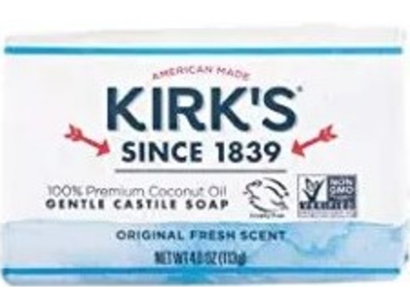 Kirk's Since 1839 Gentle Castile Soap, Original Fresh Scent, 43.0 oz/113 g