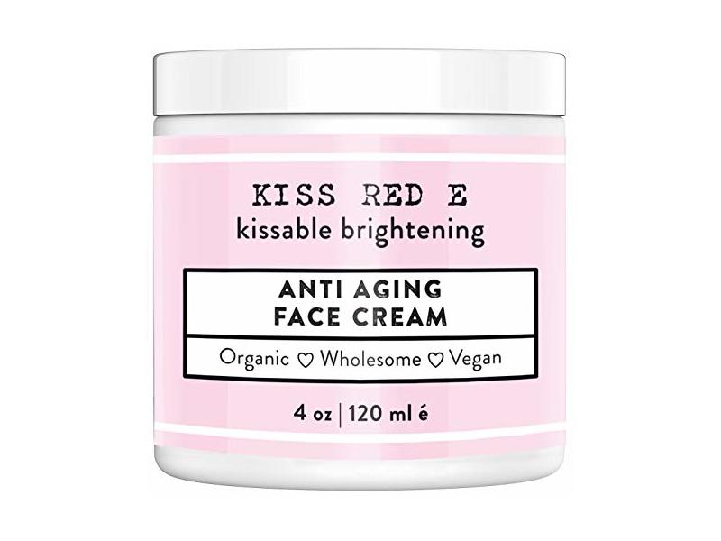 Kiss Red E Anti Aging Face Cream, Kissable Brightening, 4 fl oz/120 mL