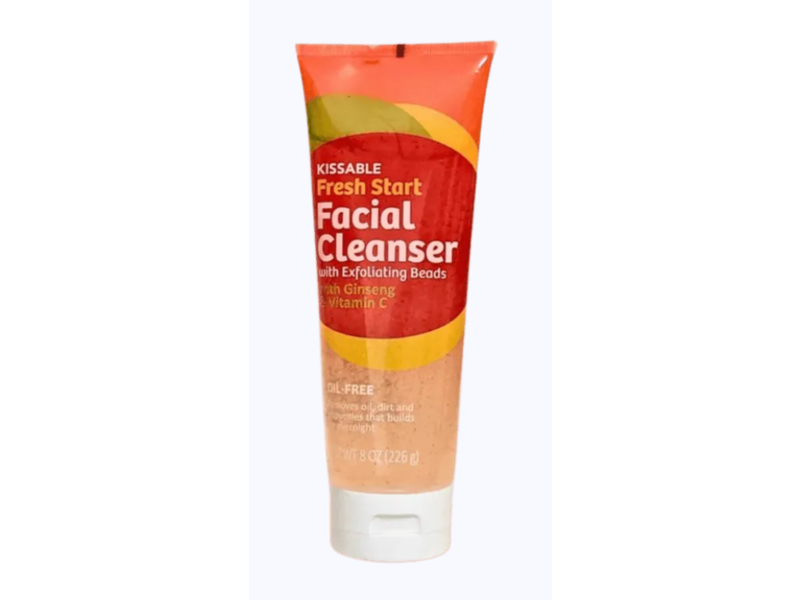 Kissable Fresh Start Facial Cleanser, Exfoliating Beads + Ginseng & Vitamin C, 8 fl oz/226 g